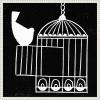 imageKate and Laurel Vivere 2 To be Free Bird Linocut Framed Canvas Wall Art by Guilana Lazzerini 22 x 22 Sylvie Beaded White Black ampamp White Abstract Animals Art for Wall Decor Living Room Bedroom