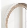 imageKate and Laurel Warbrook Rustic Round Wall Mirror 26 Inch Diameter Rustic Brown and White Coastal Circle Mirror with Distressed Frame Detailing and Textured Wooden Inlay