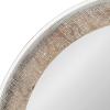 imageKate and Laurel Warbrook Rustic Round Wall Mirror 26 Inch Diameter Rustic Brown and White Coastal Circle Mirror with Distressed Frame Detailing and Textured Wooden Inlay