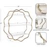 imageKate and Laurel Wavella Geometric ThreeTier Wall Shelf 28 x 7 x 28 White and Antique Brass Decorative Teen Storage Shelves for Use as OverTheToilet Storage Shelf or Bedroom Display Shelving
