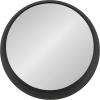 imageKate and Laurel Wheeler Graduated Round Mirror 24 Inch Diameter White Chic Modern Wall Accent with Raised ProfileBlack