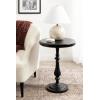 imageKate and Laurel Wixley Round Wood and Metal Side Table 18 x 25 Black Vintage Circle Pedestal End Table with Turned Base for Use as Indoor Plant Stand