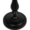 imageKate and Laurel Wixley Round Wood and Metal Side Table 18 x 25 Black Vintage Circle Pedestal End Table with Turned Base for Use as Indoor Plant Stand
