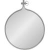imageKate and Laurel Yitro Round Metal Wall Mirror 235 x 285 Silver Farmhouse Wall Decor for Any Room