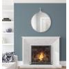 imageKate and Laurel Yitro Round Metal Wall Mirror 235 x 285 Silver Farmhouse Wall Decor for Any Room