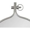 imageKate and Laurel Yitro Round Metal Wall Mirror 235 x 285 Silver Farmhouse Wall Decor for Any Room