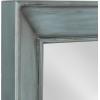 imageKate and Laurel Yuda Wooden Rectangle Framed Wall Mirror 235x35 BlueBlue
