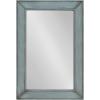 imageKate and Laurel Yuda Wooden Rectangle Framed Wall Mirror 235x35 BlueBlue