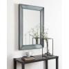 imageKate and Laurel Yuda Wooden Rectangle Framed Wall Mirror 235x35 BlueBlue