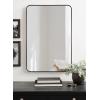 imageKate and Laurel Zayda Radius Rectangle Wall Mirror 30 x 42 Gold Metal Framed Minimalist Rectangular Mirror with Rounded CornersBlack
