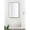 imageKate and Laurel Zayda Radius Rectangle Wall Mirror 30 x 42 Gold Metal Framed Minimalist Rectangular Mirror with Rounded CornersBlack