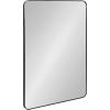 imageKate and Laurel Zayda Radius Rectangle Wall Mirror 30 x 42 Gold Metal Framed Minimalist Rectangular Mirror with Rounded CornersBlack