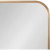 imageKate and Laurel Zayda Radius Rectangle Wall Mirror 30 x 42 Gold Metal Framed Minimalist Rectangular Mirror with Rounded CornersGold