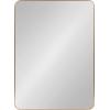 imageKate and Laurel Zayda Radius Rectangle Wall Mirror 30 x 42 Gold Metal Framed Minimalist Rectangular Mirror with Rounded CornersGold