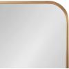 imageKate and Laurel Zayda Radius Rectangle Wall Mirror 30 x 42 Gold Metal Framed Minimalist Rectangular Mirror with Rounded CornersGold