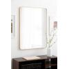imageKate and Laurel Zayda Radius Rectangle Wall Mirror 30 x 42 Gold Metal Framed Minimalist Rectangular Mirror with Rounded CornersGold