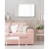 imageKate and Laurel Zayda Radius Rectangle Wall Mirror 30 x 42 Gold Metal Framed Minimalist Rectangular Mirror with Rounded CornersSilver