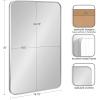 imageKate and Laurel Zayda Radius Rectangle Wall Mirror 30 x 42 Gold Metal Framed Minimalist Rectangular Mirror with Rounded CornersSilver