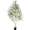 image8ft Faux Olive Tree  Olive Trees Artificial Indoor with Large Olive Branches and Lifelike Olive  Artificial Olive Tree for Home Office House Living Room Decor8ft