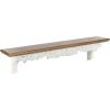 imageKate and Laurel Abberly Farmhouse Wall Shelf 28 x 5 x 65 Rustic Brown and White Rustic Floating Shelf for Wall
