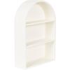 imageKate and Laurel Arcott Modern Arched Wall Shelf 18 x 6 x 26 White Transitional Arch Wall Shelves for OverTheToilet Storage or Entryway Storage Shelf