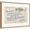 imageKate and Laurel Beach Love Letter Blue Framed Canvas Wall Art by Honey Island Studio 24 x 18 Sylvie Natural Traditional Beach Typography Art for Wall Decor Living Room Bedroom