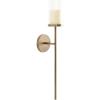 imageKate and Laurel Blaise Traditional Metal Wall Sconce 5 x 6 x 24 Antique Brass Vintage Round Candle Holder with Removable Glass Cylinder for Flameless Candles