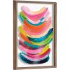 imageKate and Laurel Blake Bright Abstract Framed Printed Glass Wall Art by Jessi Raulet of Ettavee 18x24 Gold Modern Colorful Abstract Art for WallGold