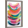 imageKate and Laurel Blake Bright Abstract Framed Printed Glass Wall Art by Jessi Raulet of Ettavee 18x24 Gold Modern Colorful Abstract Art for WallGray
