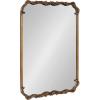 imageKate and Laurel Brazelton Traditional Rounded Rectangle Ornate Mirror 20 x 27 Black Ornamental Round Rectangular Classic Framed Wall Mirror for Bathroom Vanity Mirror or Fireplace Mantel MirrorGold