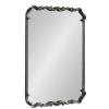 imageKate and Laurel Brazelton Traditional Rounded Rectangle Ornate Mirror 20 x 27 Black Ornamental Round Rectangular Classic Framed Wall Mirror for Bathroom Vanity Mirror or Fireplace Mantel MirrorBlack