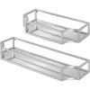 imageKate and Laurel Ciel Modern Glam Metal Wall Shelf Set Set of 2 Gold Elegant Wall Decor and StorageSilver