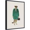 imageKate and Laurel Cool Stylish Trendy Leopard Framed Canvas Wall Art by July Art Prints 18 x 24 Sylvie Beaded Black Modern Animals Entertainment Art for Wall Decor Living Room