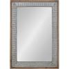 imageKate and Laurel Deely Farmhouse Wall Mirror 27 x 39 White and Silver Rustic Wall Decor with Galvanized Metal FrameRustic Brown