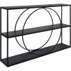 imageKate and Laurel Geometric Pirzada Wall Shelf 36quot x 24quot Black Modern Wall StorageBlack