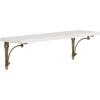 imageKate and Laurel Hatley Vintage Glam Ornate Marble and Metal Shelf 20 x 5 x 6 White Marble and Antique Brass Classic Decorative Wall Shelf for OverTheToilet Storage or Living Room Display