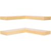 imageKate and Laurel Havlock Modern Wood TwoPiece Floating Corner Shelf Set 26 x 8 x 3 Natural Wood Wooden Corner Shelving with Unique Geometric Shape for Living Room Decor or Entryway Storage