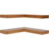 imageKate and Laurel Havlock Modern Wood TwoPiece Floating Corner Shelf Set 26 x 8 x 3 Rustic Brown Wooden Corner Shelving with Unique Geometric Shape for Living Room Decor or Entryway Storage