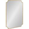 imageKate and Laurel Healey Glam Scalloped Wall Mirror 22 x 30 Gold Minimal Scallop Mirror for Classic Traditional Wall DecorGold