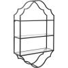 imageKate and Laurel Leanna Glam Scalloped ThreeTiered Wall Shelf 20 x 6 x 32 Black Decorative Floating Shelf Storage and Wall Organizer for Bathroom Over Toilet Storage or Display