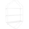 imageKate and Laurel Leanna Glam Scalloped ThreeTiered Wall Shelf 20 x 6 x 32 White Decorative Floating Shelf Storage and Wall Organizer for Bathroom Over Toilet Storage or Display