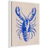 imageKate and Laurel Lobster Framed Canvas Wall Art by Nikita Jariwala 18 x 24 Sylvie White Coastal Animals Beach Art for Wall Decor Living Room Bedroom