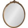 imageKate and Laurel Marchon Ornate Round Mirror 30 Inch Diameter Gold Decorative Traditional Glam Mirror