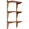 imageKate and Laurel Meridien Modern ThreeTier Wooden Shelves 18 x 9 x 32 Rustic Brown Stunning Tiered Wall Shelf for Storage and Display as Cute Nursery Shelving or Bedroom Storage