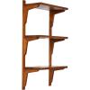 imageKate and Laurel Meridien Modern ThreeTier Wooden Shelves 18 x 9 x 32 Walnut Brown Stunning Tiered Wall Shelf for Storage and Display as Cute Nursery Shelving or OverThe Toilet Storage