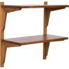 imageKate and Laurel Meridien Modern TwoTier Wooden Shelves 24 x 12 x 24 Rustic Brown Stunning Tiered Wall Shelf for Storage and Display as Cute Nursery Shelving or Bedroom Storage