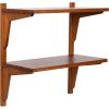 imageKate and Laurel Meridien Modern TwoTier Wooden Shelves 24 x 8 x 24 Walnut Brown Stunning Tiered Wall Shelf for Storage and Display as Cute Nursery Shelving or Bedroom Storage