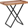 imageKate and Laurel Monaco Transitional Slatted Acacia Wood Tray Table 31 x 16 x 28 Natural Brown and Black Modern Indoor or Outdoor Coffee Table or Side Table with Removable Serving Tray Top