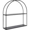 imageKate and Laurel Monroe Modern Arch Wall Shelf 24quot x 26quot Black Chic Decorative Geometric Shelf for Wall