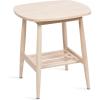 imageKate and Laurel Nilas Modern Rectangle Wood Side Table 22 x 20 x 24 Light Natural Decorative Slatted Wood TwoTier End Table for Use as a Bedroom Nightstand or Living Room Accent
